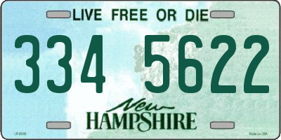 NH license plate 3345622
