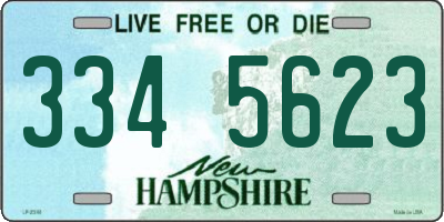 NH license plate 3345623