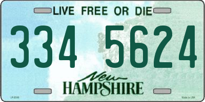 NH license plate 3345624