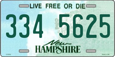 NH license plate 3345625