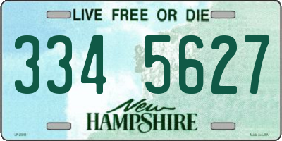 NH license plate 3345627