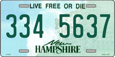 NH license plate 3345637