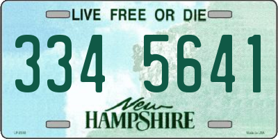 NH license plate 3345641