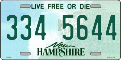 NH license plate 3345644