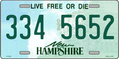 NH license plate 3345652