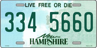 NH license plate 3345660