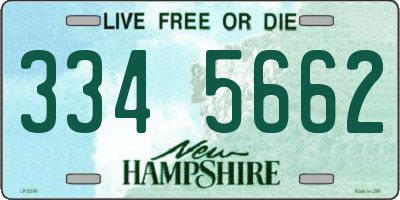 NH license plate 3345662