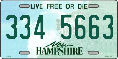 NH license plate 3345663