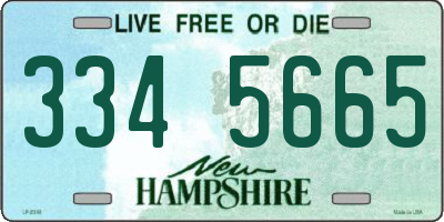 NH license plate 3345665