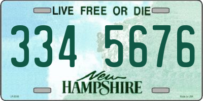 NH license plate 3345676