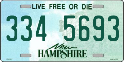 NH license plate 3345693