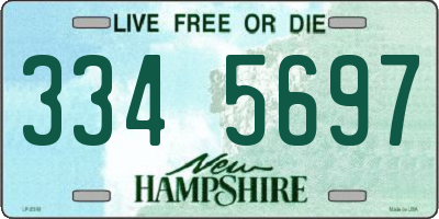 NH license plate 3345697