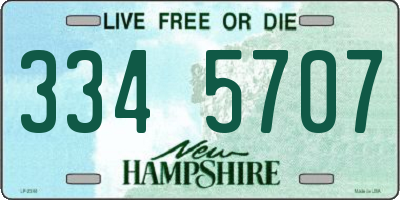 NH license plate 3345707
