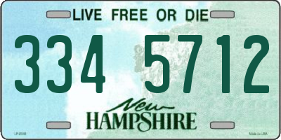 NH license plate 3345712