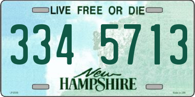 NH license plate 3345713