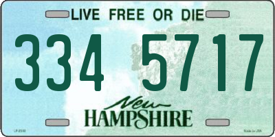 NH license plate 3345717
