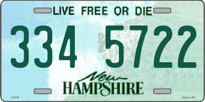 NH license plate 3345722