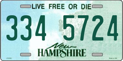NH license plate 3345724