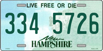 NH license plate 3345726