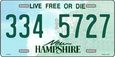 NH license plate 3345727