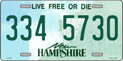NH license plate 3345730