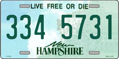 NH license plate 3345731