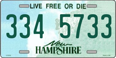 NH license plate 3345733