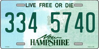 NH license plate 3345740