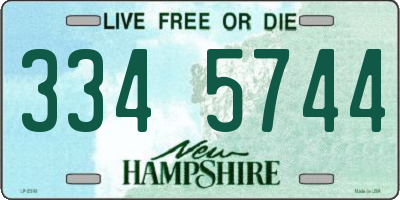 NH license plate 3345744