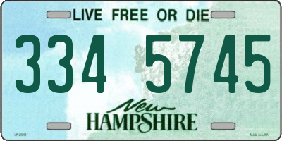 NH license plate 3345745