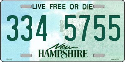 NH license plate 3345755