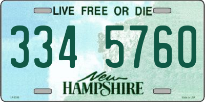 NH license plate 3345760