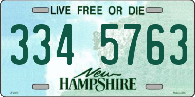 NH license plate 3345763