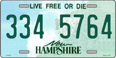 NH license plate 3345764