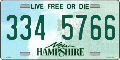NH license plate 3345766