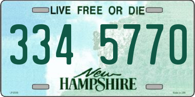 NH license plate 3345770