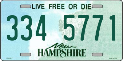 NH license plate 3345771