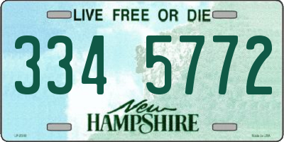 NH license plate 3345772