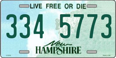 NH license plate 3345773