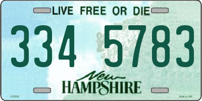 NH license plate 3345783