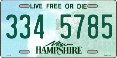 NH license plate 3345785