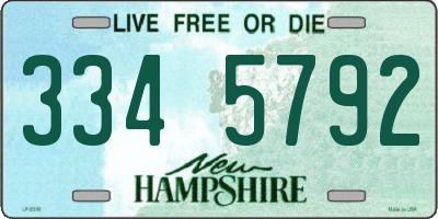 NH license plate 3345792