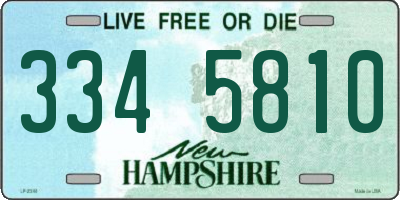 NH license plate 3345810