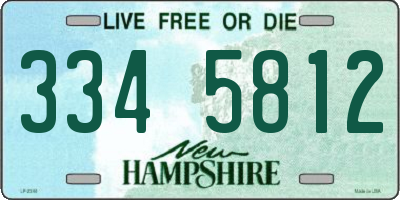 NH license plate 3345812