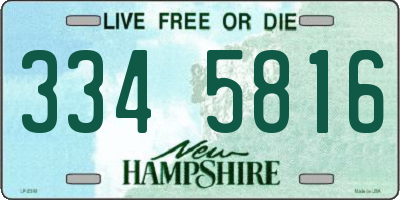 NH license plate 3345816