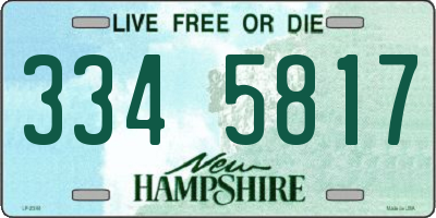 NH license plate 3345817