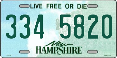 NH license plate 3345820