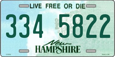 NH license plate 3345822
