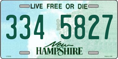 NH license plate 3345827