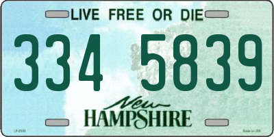 NH license plate 3345839